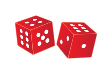 dice vector icon, gambling icon for casino apps and websites