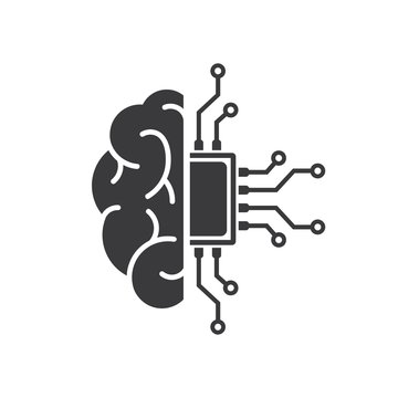 brain Artificial intelligence icon, vector Illustration 