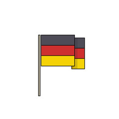 flag of Germany icon, vector illustration