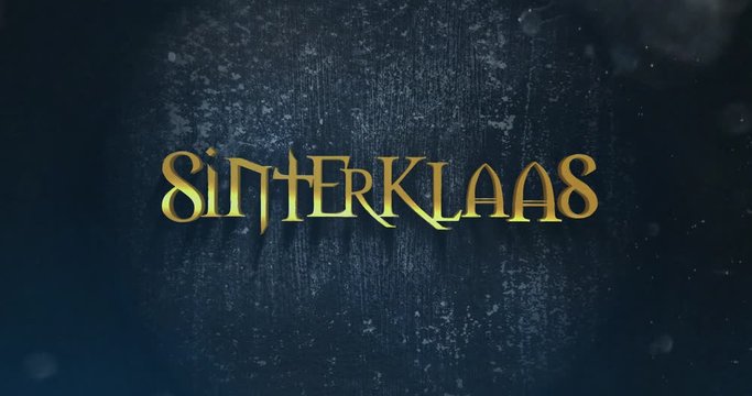 Sinterklaas Blue and Shining Gold Intro Outro Title Design