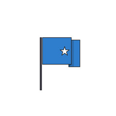flag of Somalia icon, vector illustration