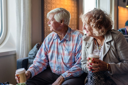 senior couple on a cruise