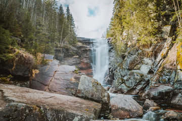 Wodospad Solbergfossen w Kanada w Lier w gminie Buskerud w Norwegii