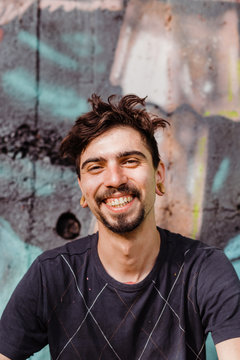 Graffiti artist painting