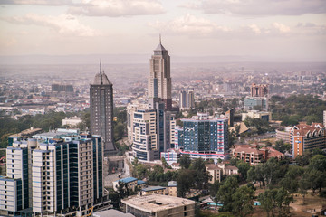 Naklejka na ściany i meble panoramic skyline of Nairobi Kenya