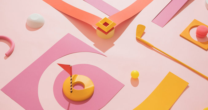 Abstract Miniature Golf Course