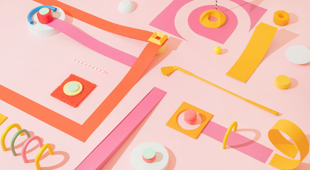 Abstract Miniature Golf Course