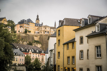 Fototapeta na wymiar old town street in luxembourg