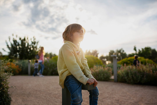 Portrait of a 4 year old boy outdoor