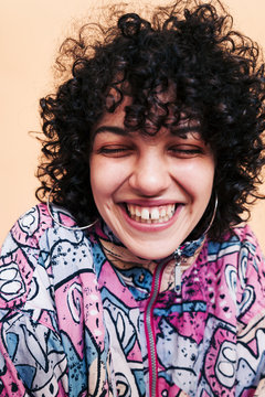 Close up of smiling young woman