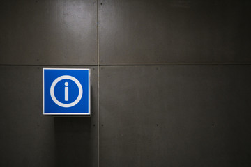 Information sign in subway