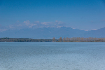 Fototapeta premium Panorama of Koprinka Reservoir, Bulgaria