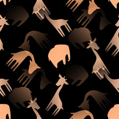 seamless pattern with african animals