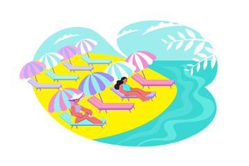 Sunshade Beach Flat Composition