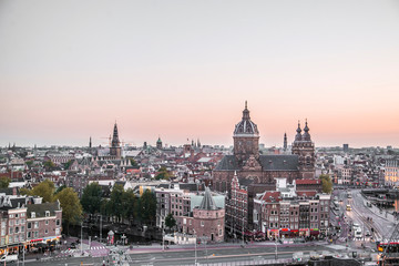 skyline rooftop view of amsterdam