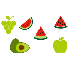 Fruits icon logo illustration symbol