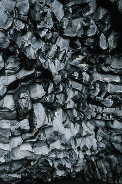 Close-up of basalt rocks