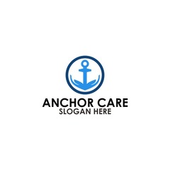 anchor logo design creative vector