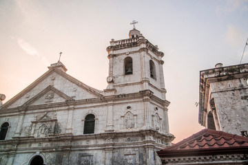old cathedral in front of sunset in the philippines