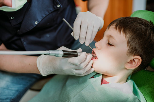 Boy at the dentist