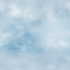 Obraz premium Białe chmury i błękitne niebo bez szwu ilustracji.