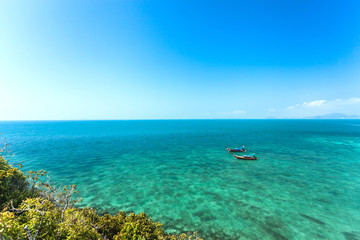 Scenery Landscape summer time clear sea beach and blue sky