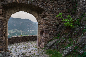 Castle ruins in the municipality of Appiano in Italian South Tyrol