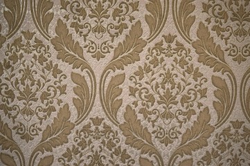  Beautiful patterns on the wallpaper brown