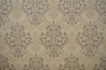  Beautiful patterns on the wallpaper brown