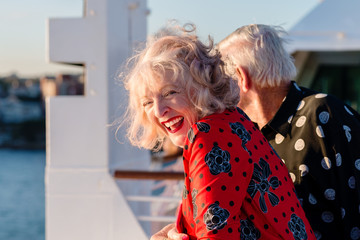happy couple on a cruise