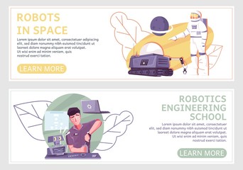 Robotics Horizontal Banners Set