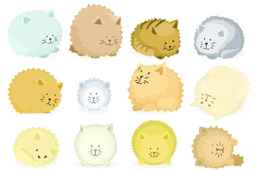 Cats Cartoon Set Stylized  © higyou