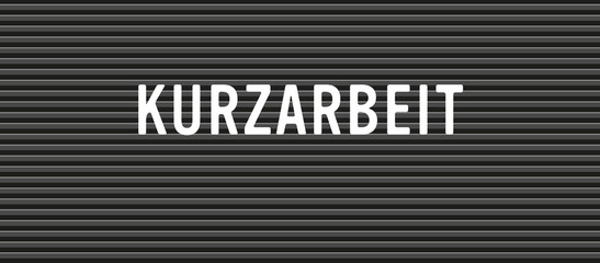 kurzarbeit buchstaben tafel