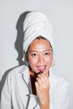 My Day My Way. Asian Woman at Home