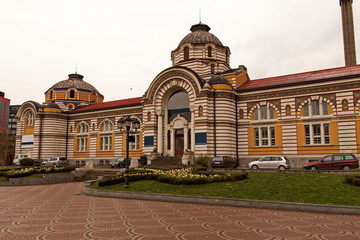 Central public mineral bath in Sofia, built between 1906 and 1913,  medieval Banski square,...