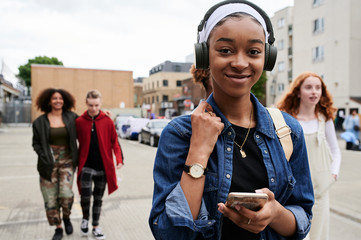 Teenagers students group.