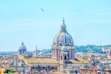 Obraz na płótnie Canvas view of Rome from the Terrazza Viale del Belvedere