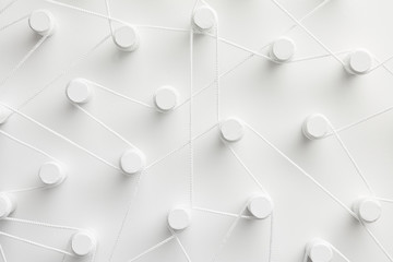 Connexion of white threads