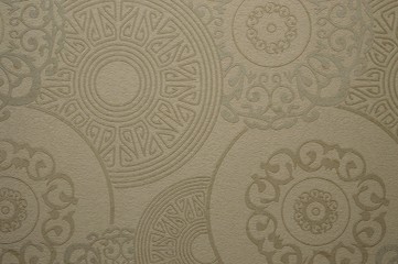 Abstract patterns on the wallpaper gray