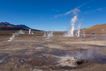 El Tatio Geyser in Chile Atacama desert