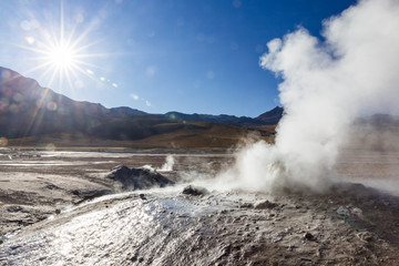 El Tatio Geyser in Chile Atacama desert