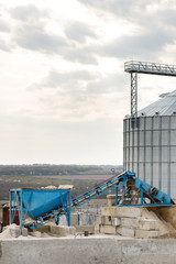 grain silos in a farm