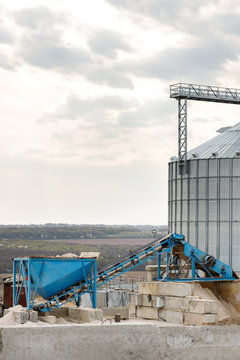 grain silos in a farm