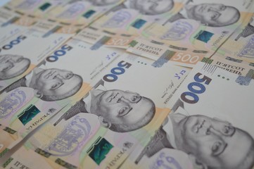 Ukrainian money hryvnia. The national currency