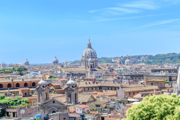 Fototapeta na wymiar view of Rome from the Terrazza Viale del Belvedere