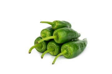 young green hot padron pepper