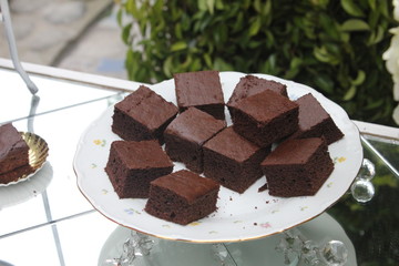chocolate cake on a plate