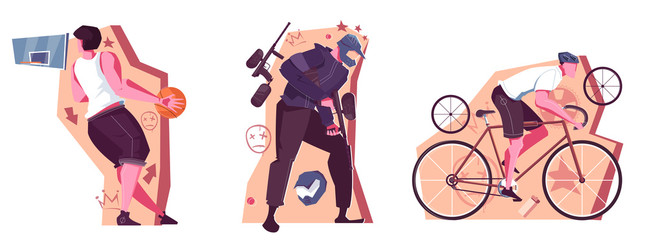 Leisure Activities Flat Composition 