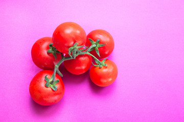 organic tomatoes on a background