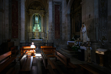 The interior of the church. Lisbon, Portugal.